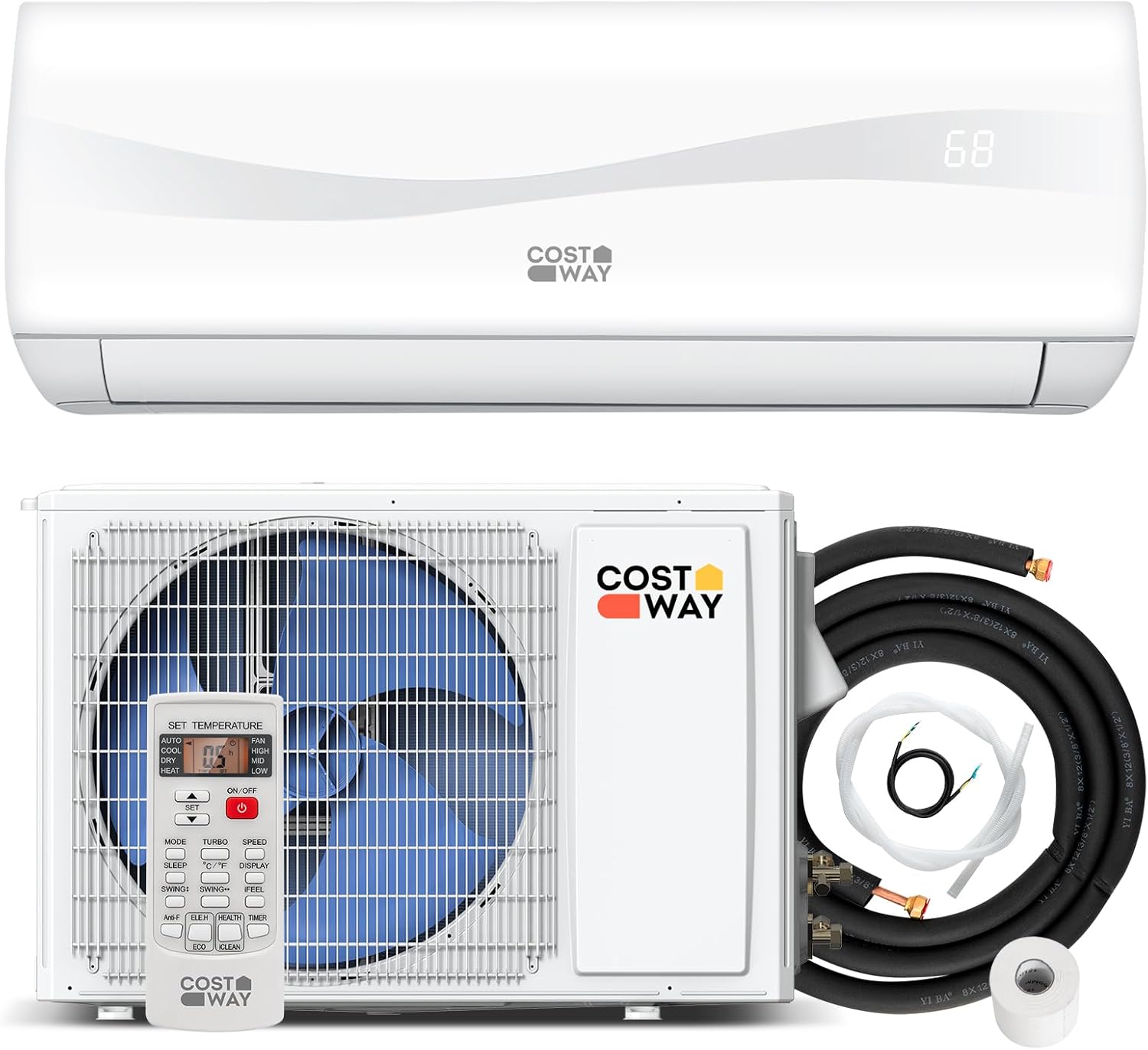 24,000 BTU Mini Split AC & Heat Pump - R32 Gas, 208-230V, WiFi No, 18.5 SEER2